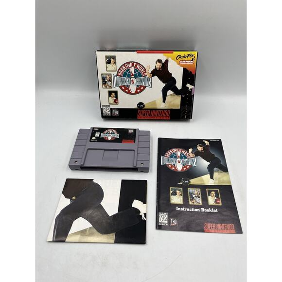 Brunswick World Tournament of Champions SNES CIB Complete Manual Inserts - Picture 1 of 16